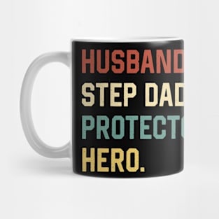 Fathers Day Shirt Husband Step Dad Protector Hero Gift Mug
